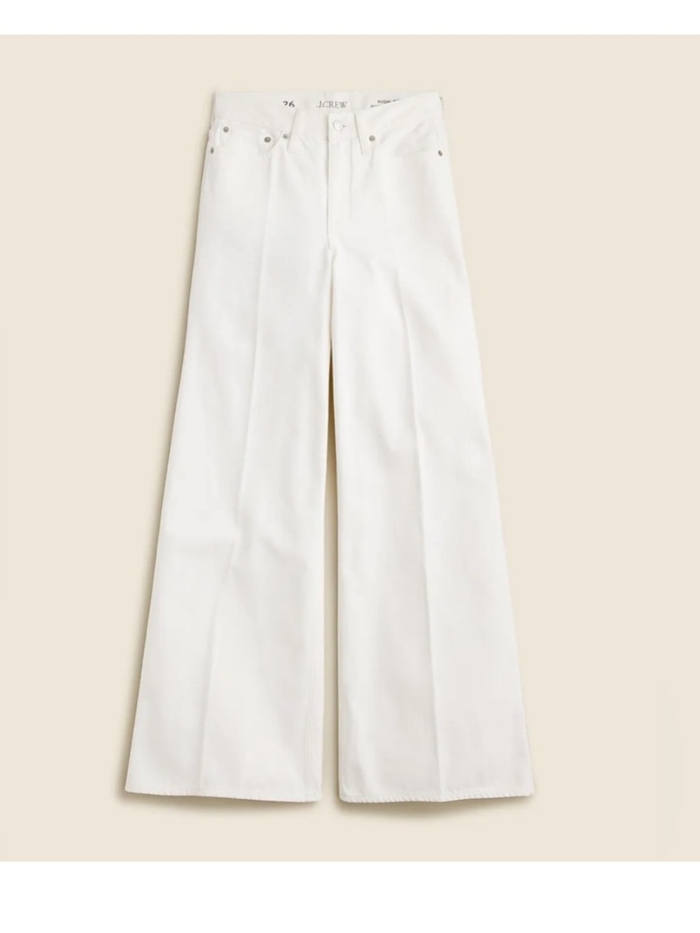 J Crew High-rise Super Wide-leg Jeans in White Womens Size 32 NEW BX951